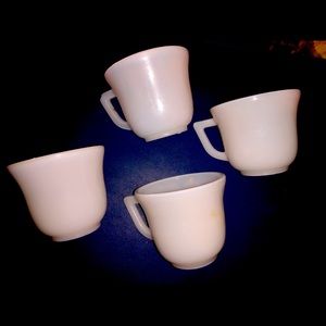 Vintage Federal Milk Glass Demitasse Cups